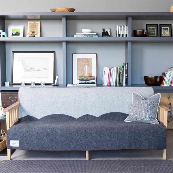 ウール シングルブランケット 130×180cm / FACADE グレーKLIPPAN