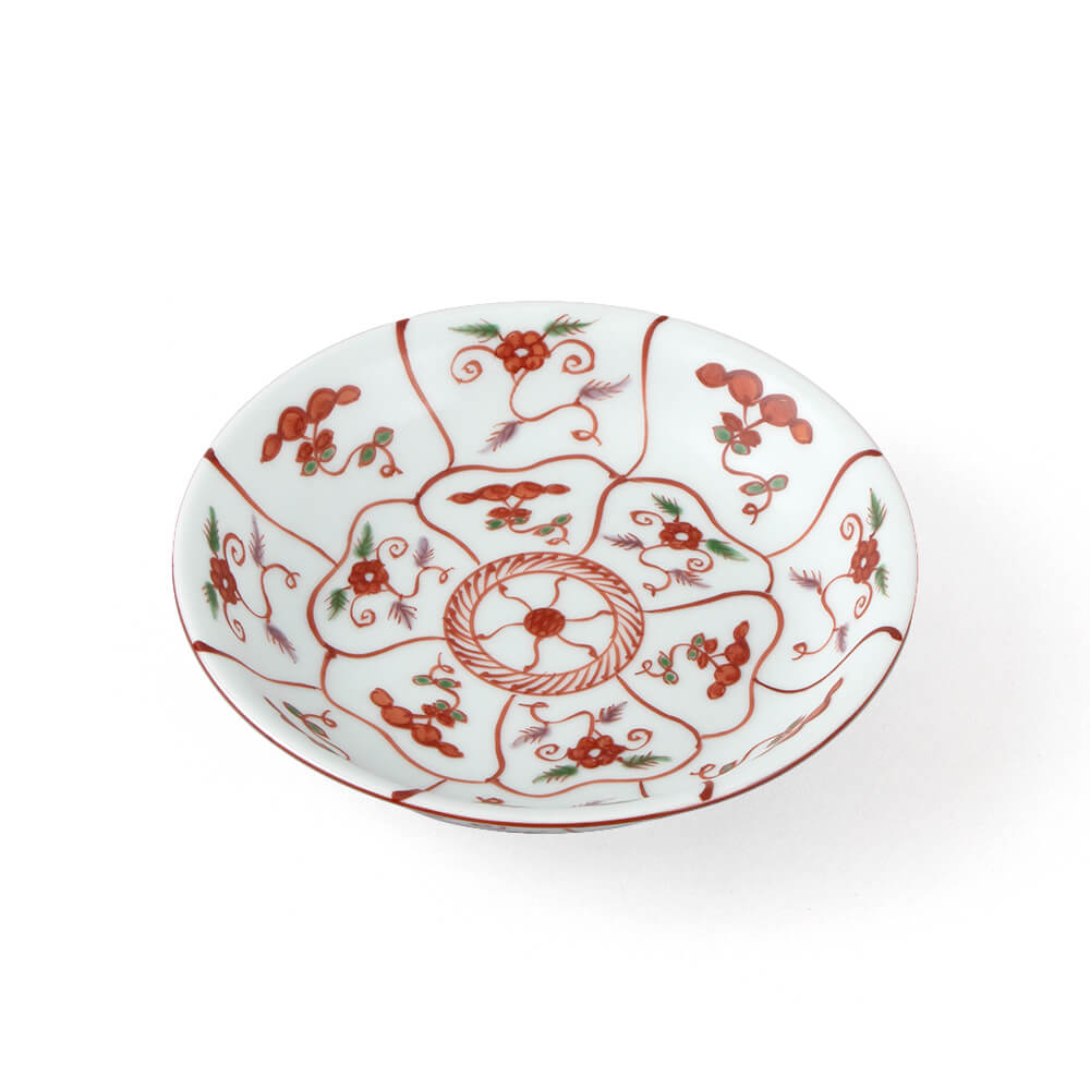 赤絵なずな紋 取皿（大） ｜ 有田焼の源右衛門窯公式オンラインショップ