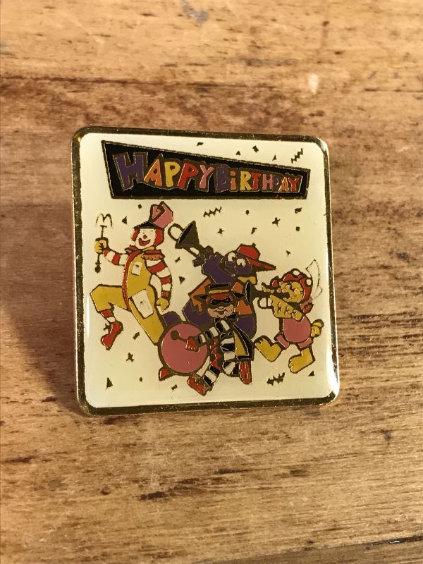McDonald's “Happy Birthday” Enamel Metal Pins マクドナルド