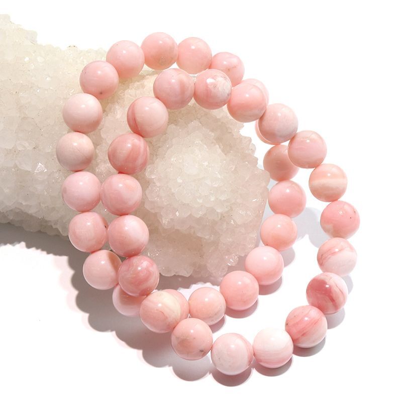 ブレス ピンクオパール＜オーストラリア産＞ 丸 約10.5mm 希望 幸運 愛