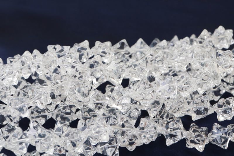 連 水晶 マカバスター クリア 10mm 六芒星 神秘 幸運 魔除け 活性化