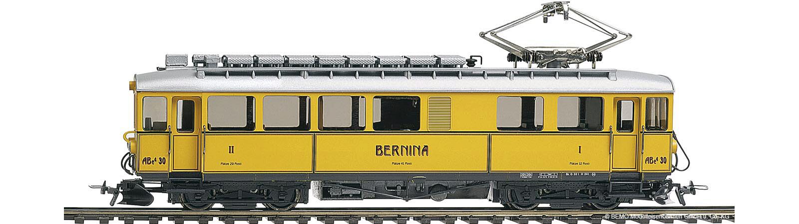 RhB Berninabahn Nostalgietriebwagen Abe 4/4 30 gelb