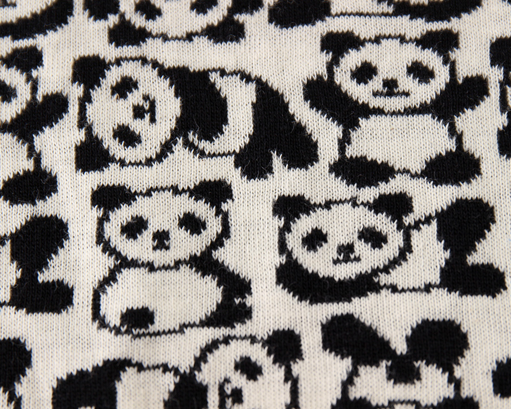 maffon リバーシブル・ジャガードニット パンダ [M便 1/4]の通販