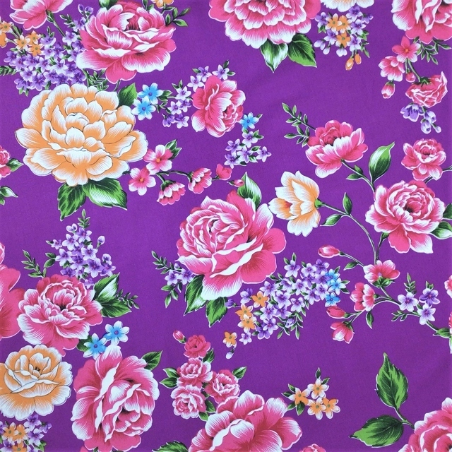 台湾花布/客家花布/D柄/モーブ/大阪/堀江/ピサヌローク