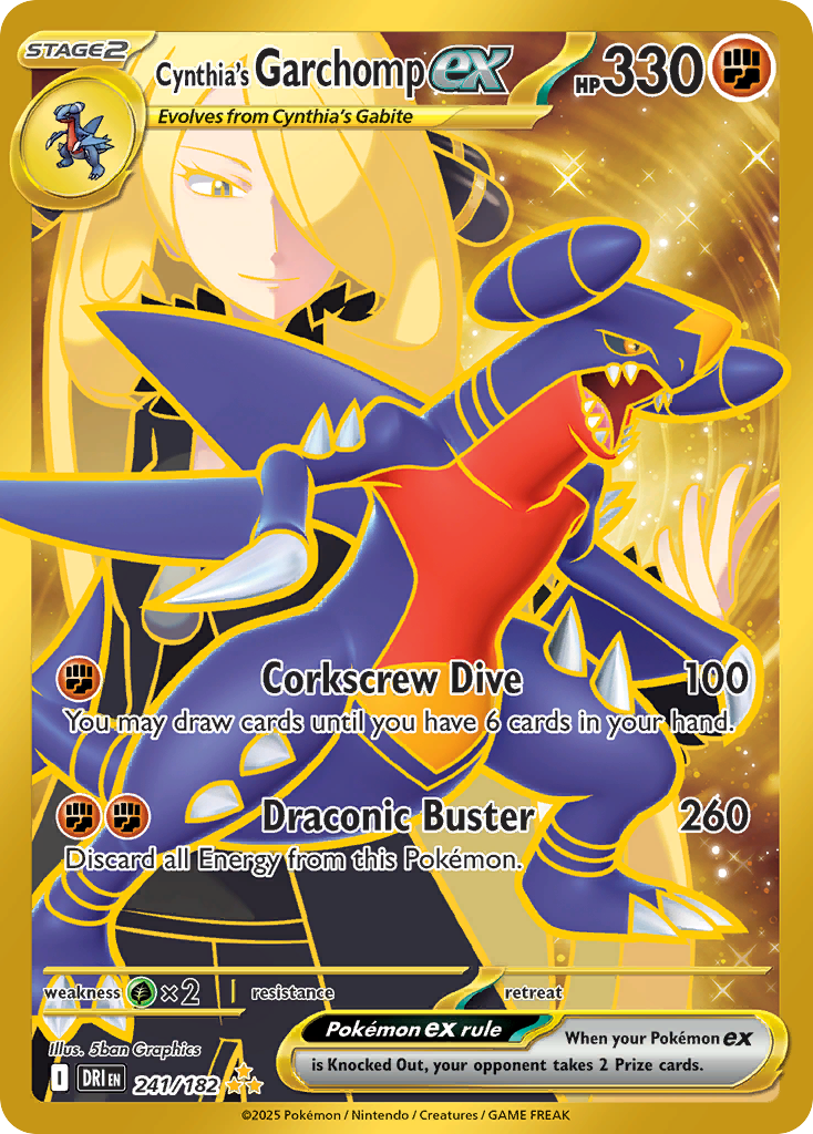 Cynthia's Garchomp EX Destined Rivals Pokemon Card | Pikawiz