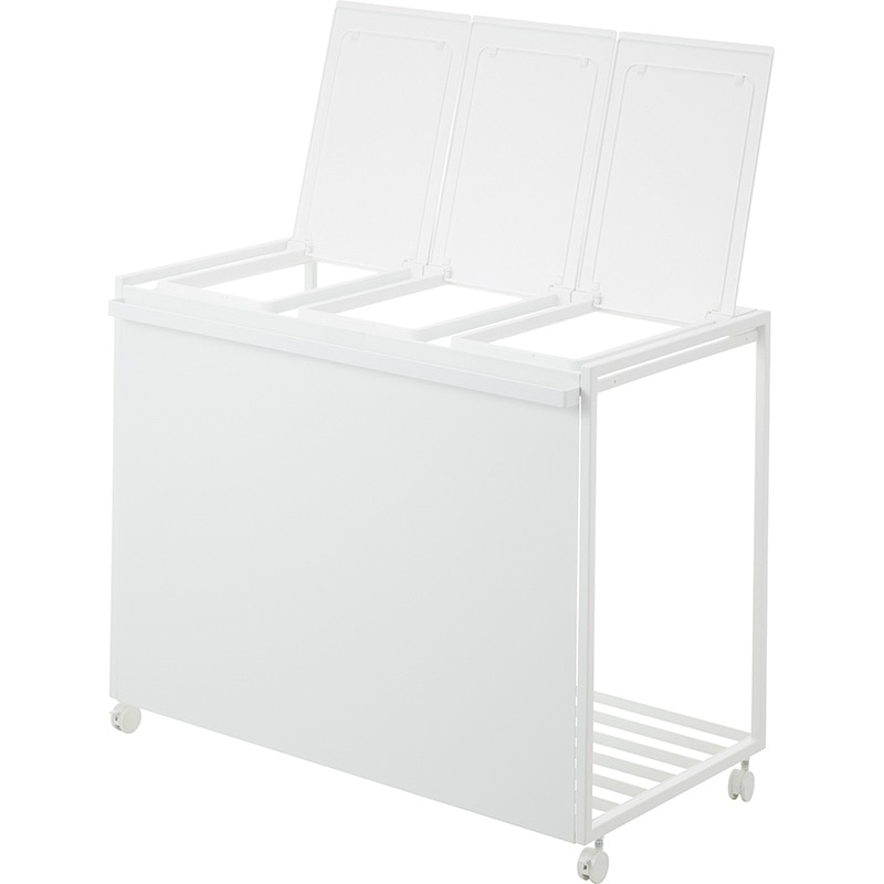 山崎実業 tower 蓋付き目隠し分別ダストワゴン タワー 45L 3分別