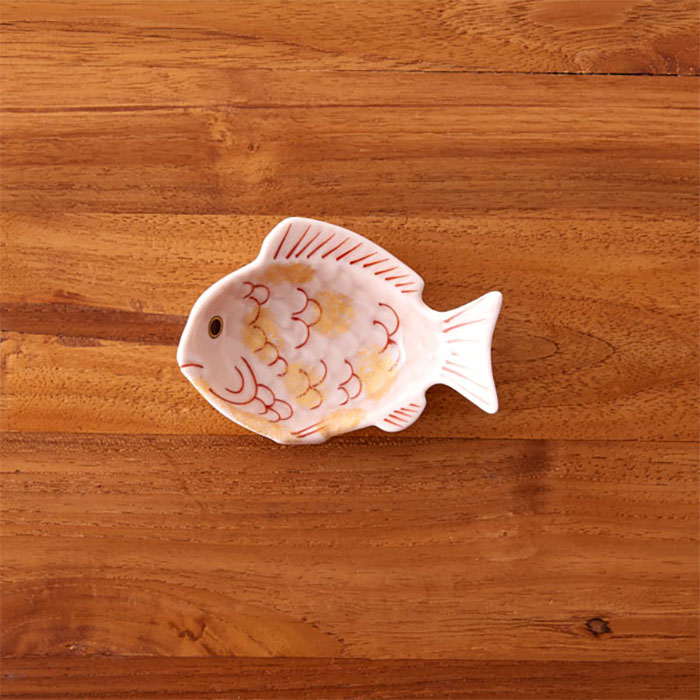 幸楽窯 錦 薄桜 金叩 鯛形 小付 | 食器と料理道具の専門店「プロキッチン」