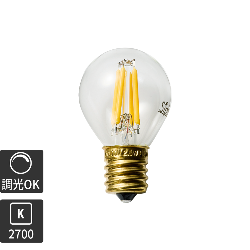 フロストLED電球 φ35(E17)35W相当 アイス 2700K電球色 | LT-BB008-06