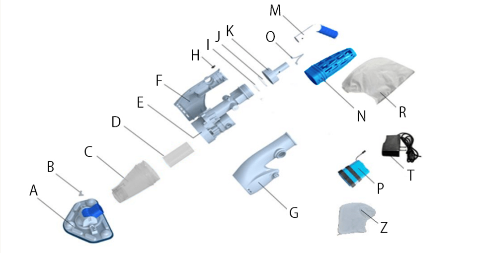送料無料】 プールクリーナーミニ コードレス水中掃除機 ZPC-9015