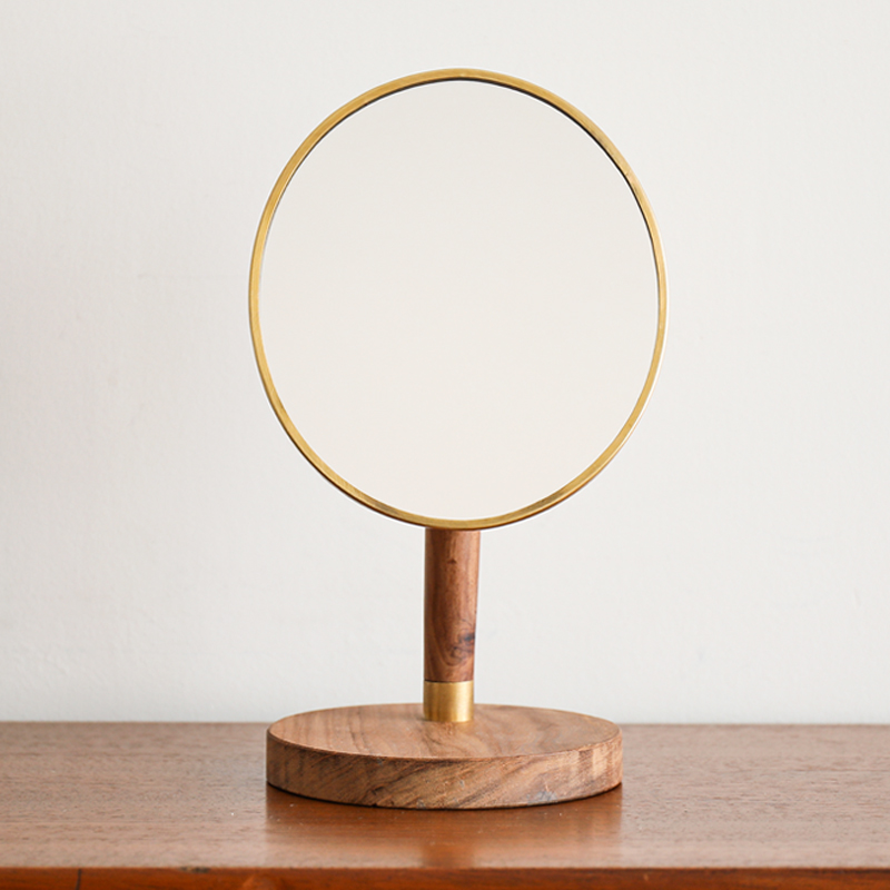 スタンドミラー オーバル BRASS＆WOOD ｜家具・インテリア通販 Re:CENO