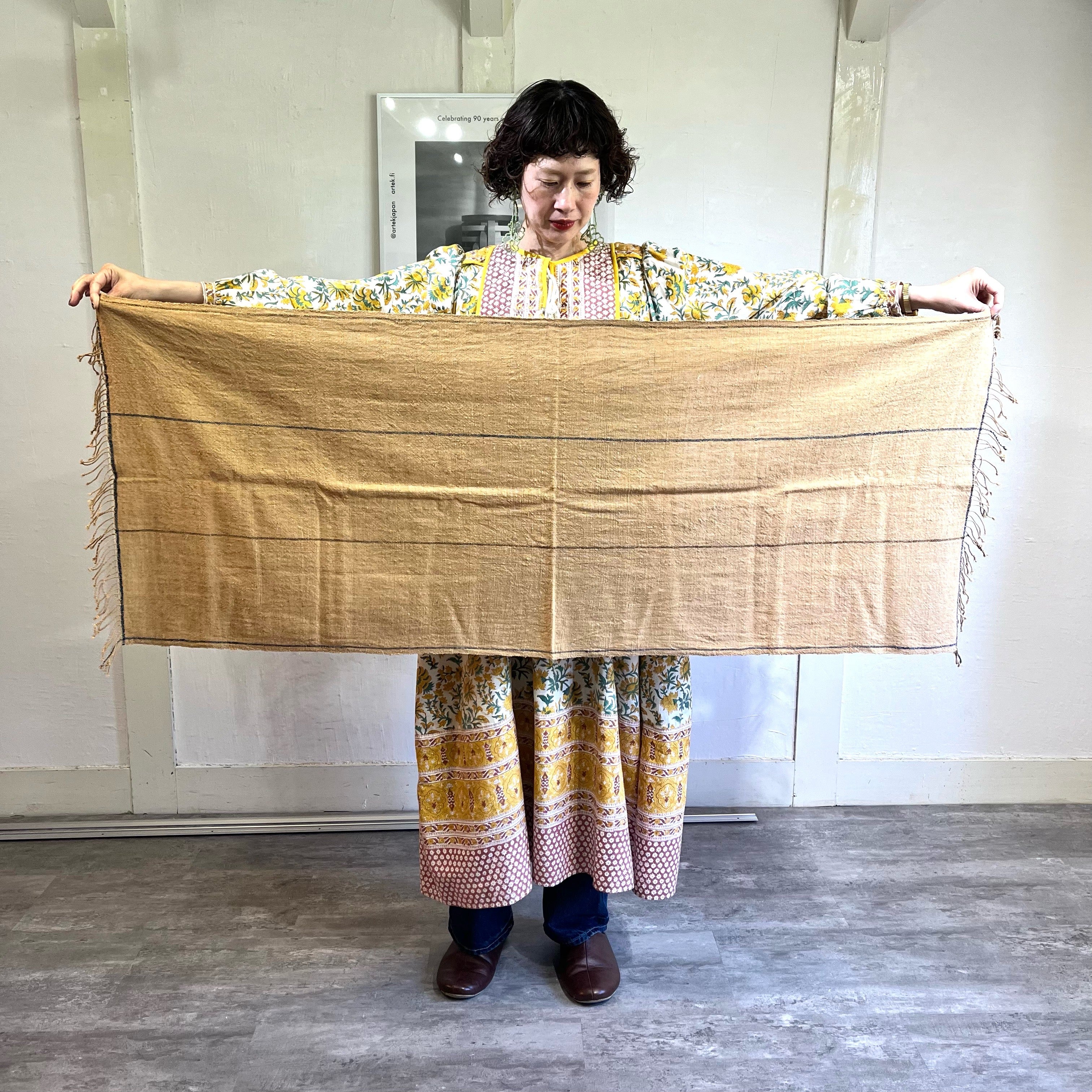 ババグーリ / babaghuri バスタオル 綿100％ ストール 茶系 ヨーガン