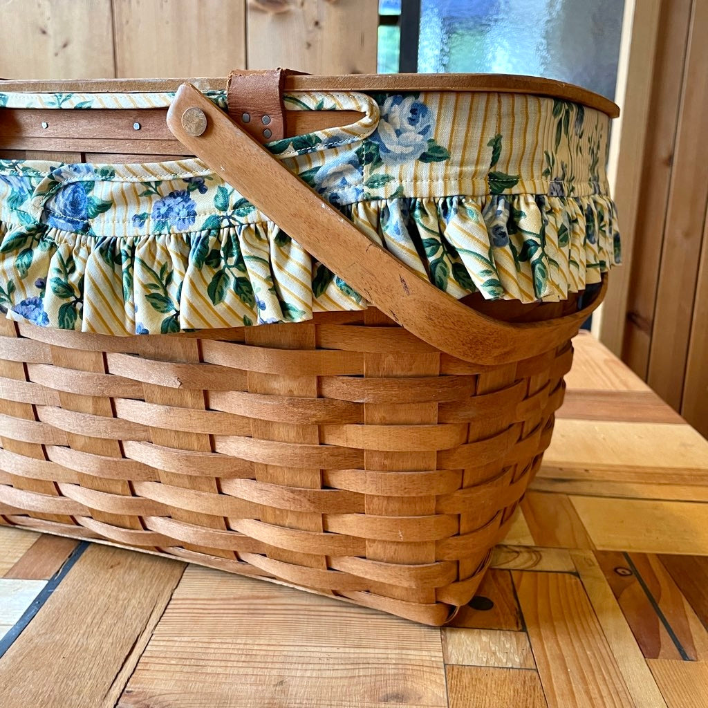 ロンガバーガー/Longaberger バスケット大【4】蓋付きかご カントリー