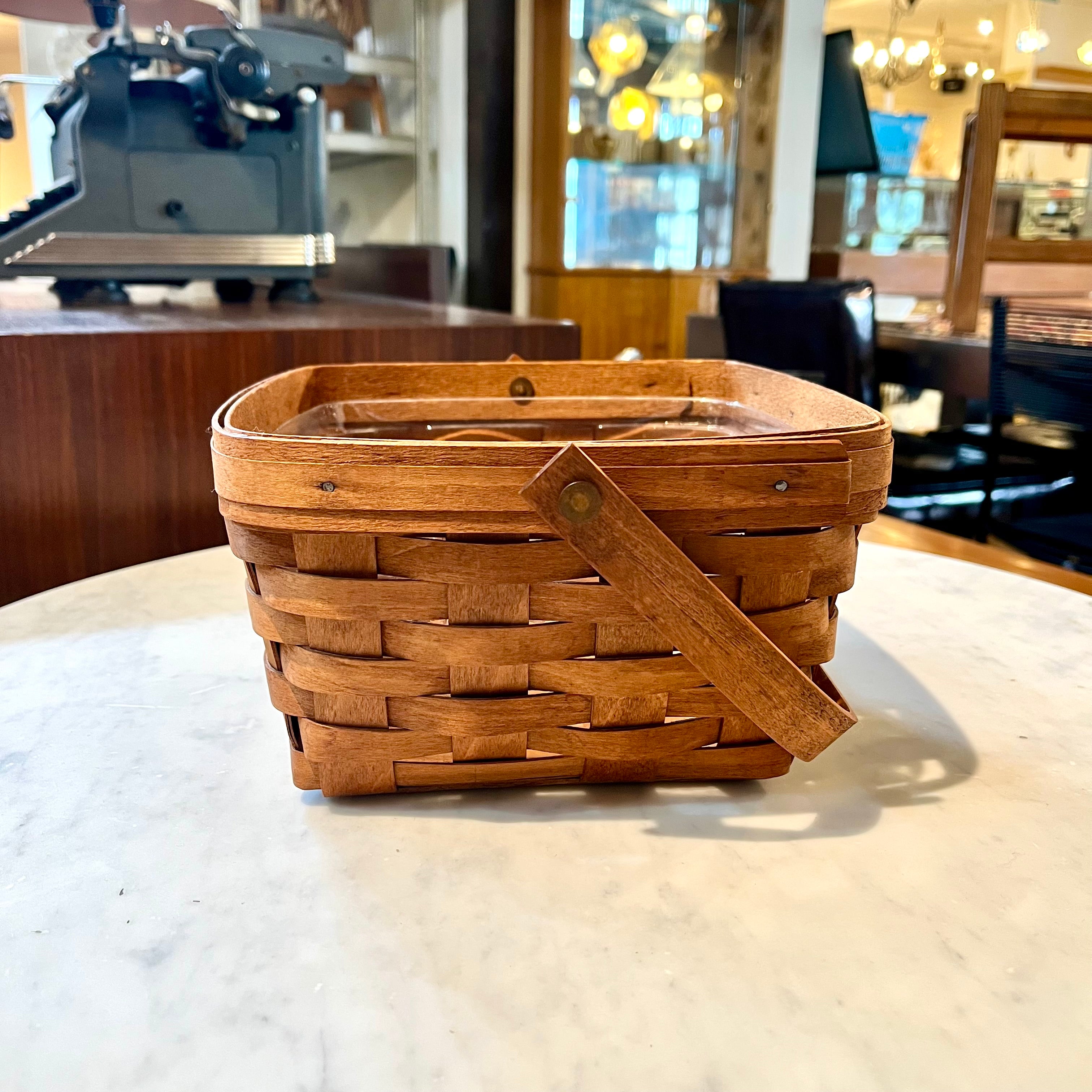 ロンガバーガー/Longaberger バスケット 中 正方形【3a】かご