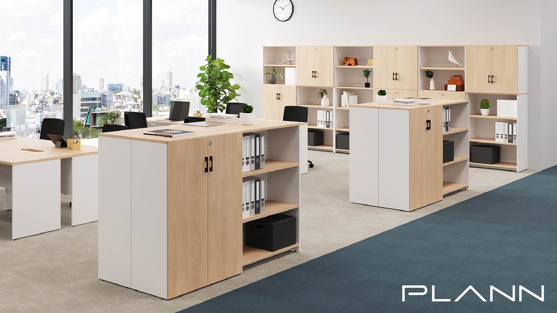プランシリーズ 木製シェルフ | 製品情報 | オフィスプランニング