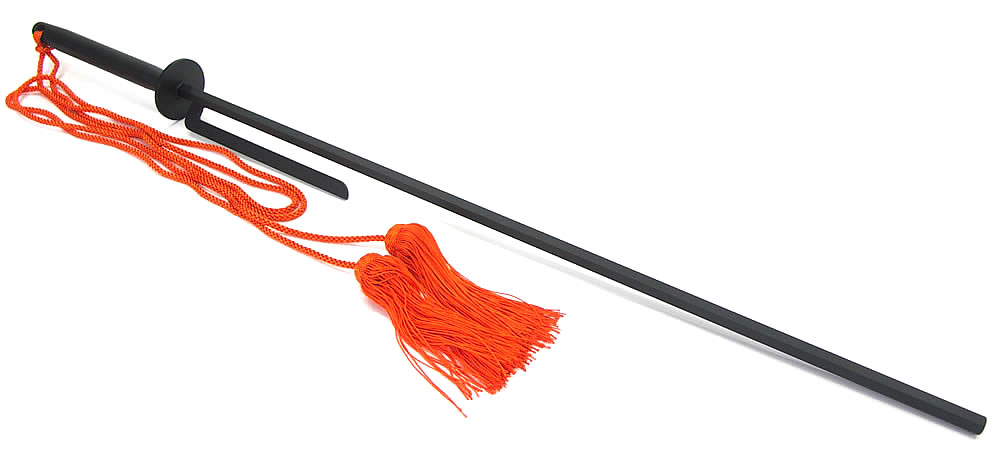 実戦用鍔付十手 黒染め【世界の武器庫 リバートップ】・スパーグッツ