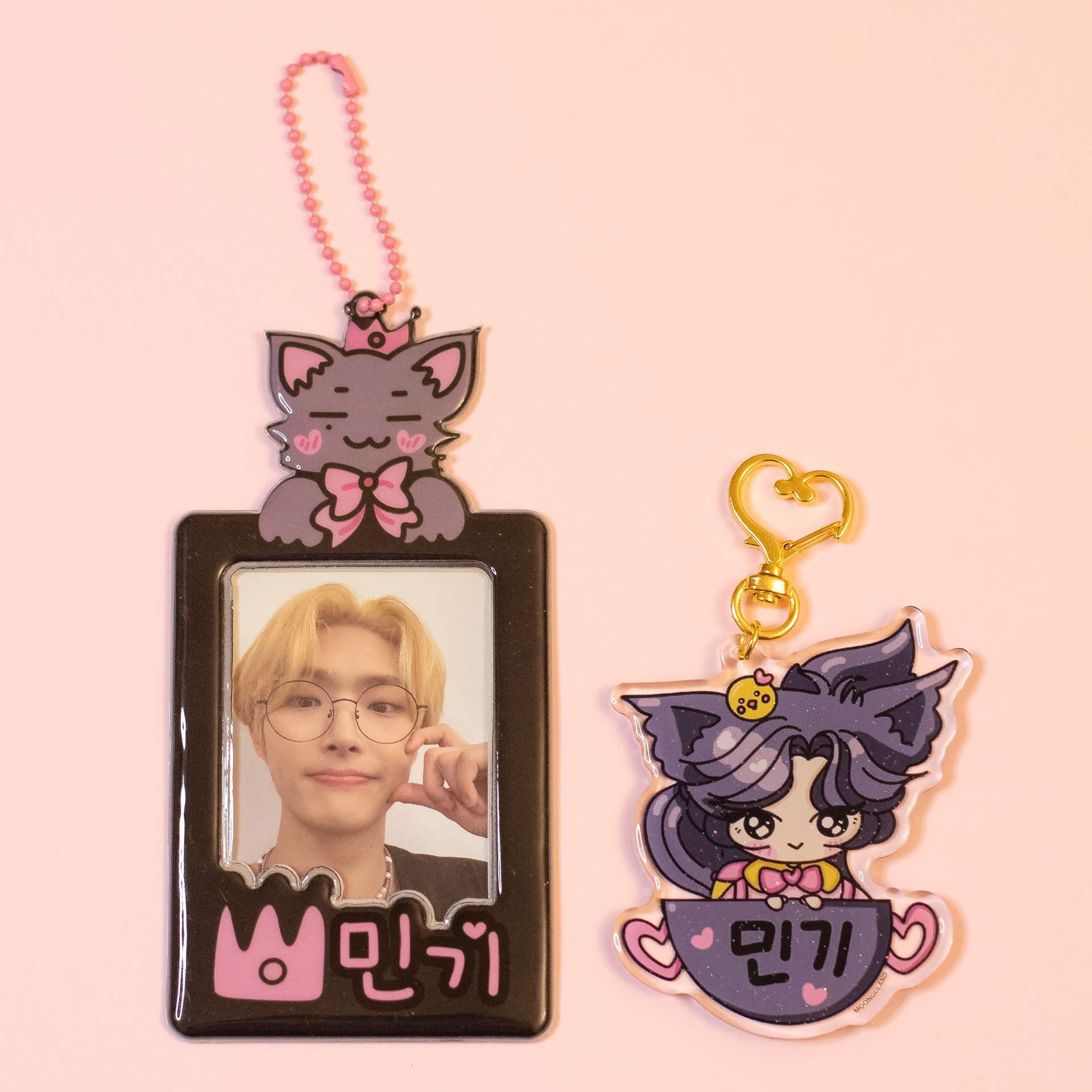 Moonguland - ATEEZ Song Mingi Keychain & Photocard Holder