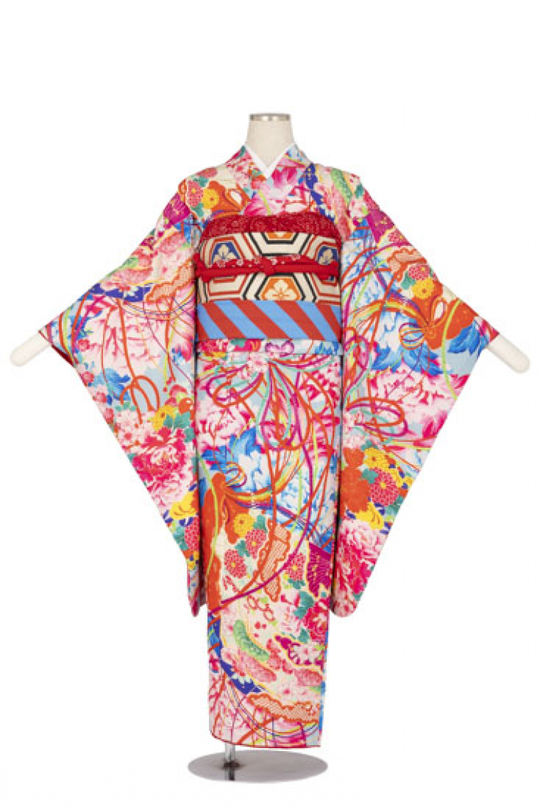 子供きもの 四ツ身帯セット ブランド：ICHIHA アンティーク着物復刻