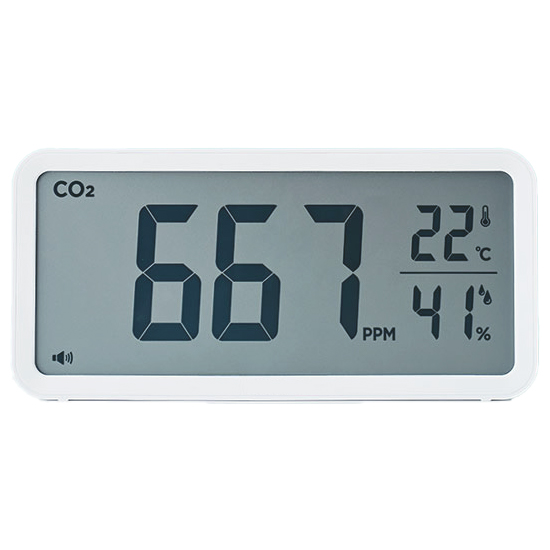 大型CO2温度湿度表示モニター（警報機能付）マグネット取付式/M1849HM