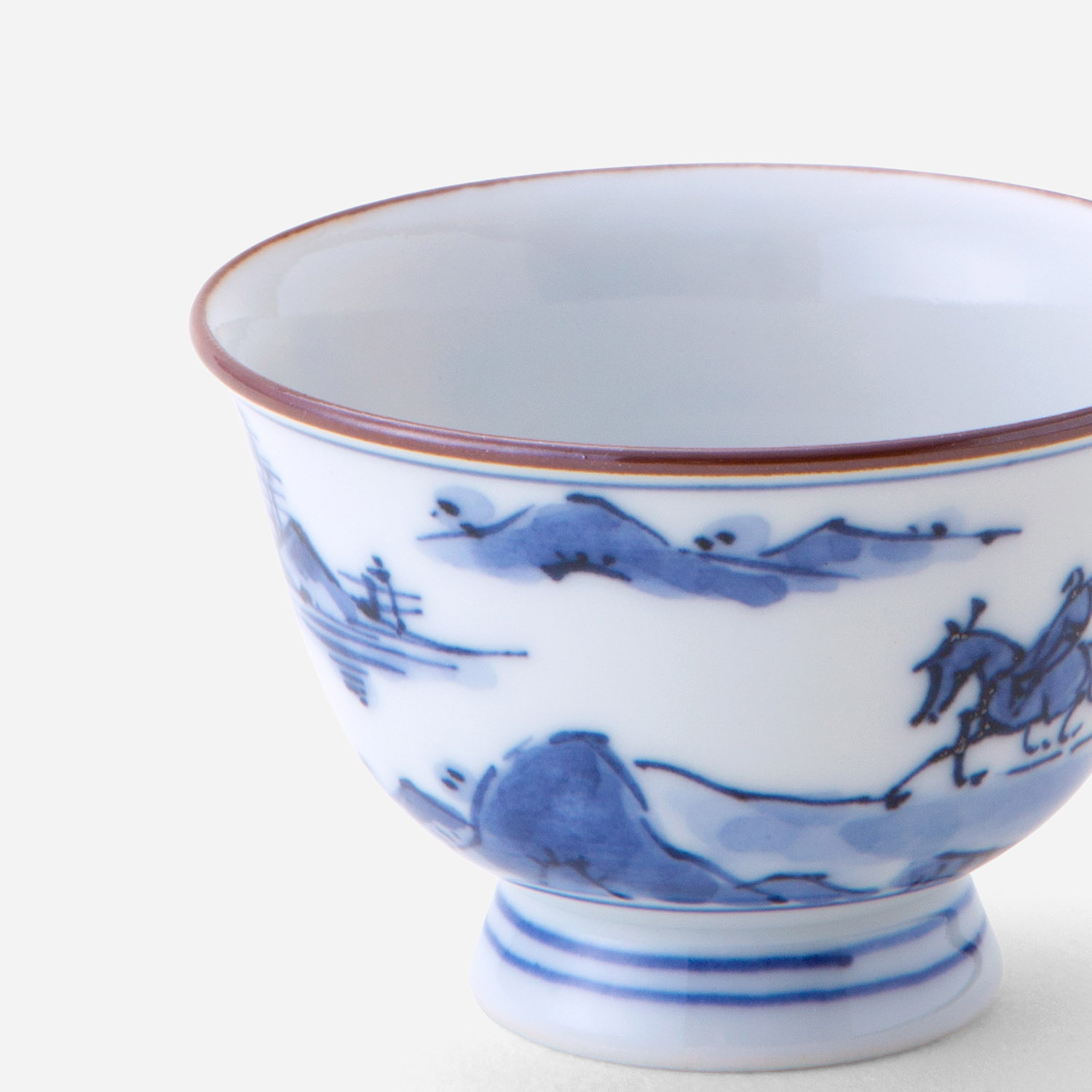 煎茶碗・ぐい吞 染付山水 | 西川貞三郎商店