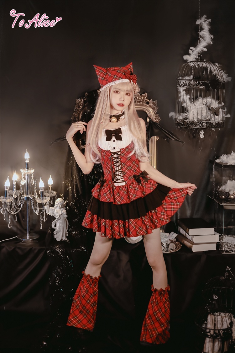 BlackShamrock】F142キャットガールビスチェ風ジャンパースカート【30