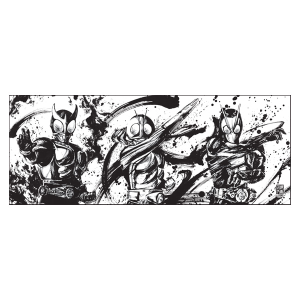 ミニ掛け軸 仮面ライダーゼロワン【仮面ライダー墨絵アート】【仮面