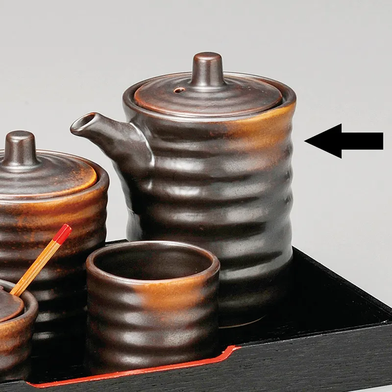 焼締正油差（大）(醤油差し・ソース入れ・汁次)|食器通販の陶磁庵