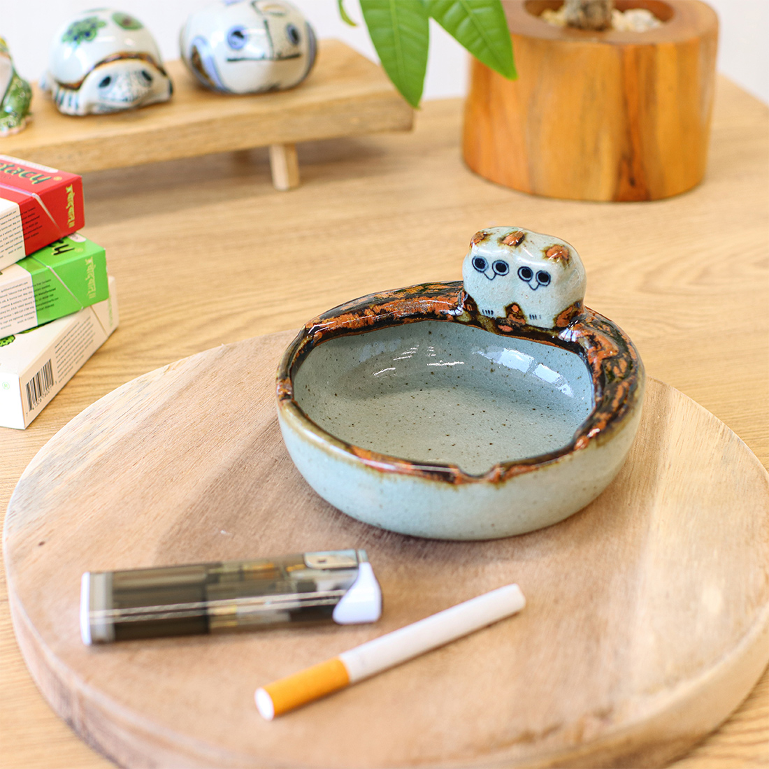 CO フクロウ灰皿 | トモ・コーポレーション｜世界の民芸雑貨卸