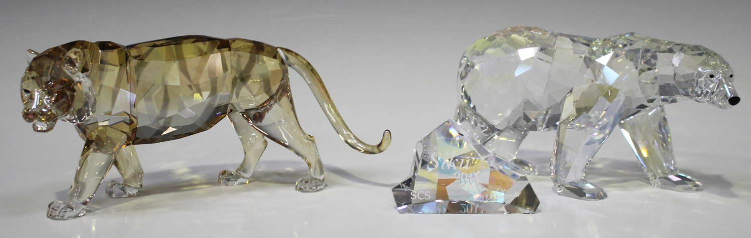 A Swarovski Crystal Endangered Wildlife Trilogy Tiger, circa 2010