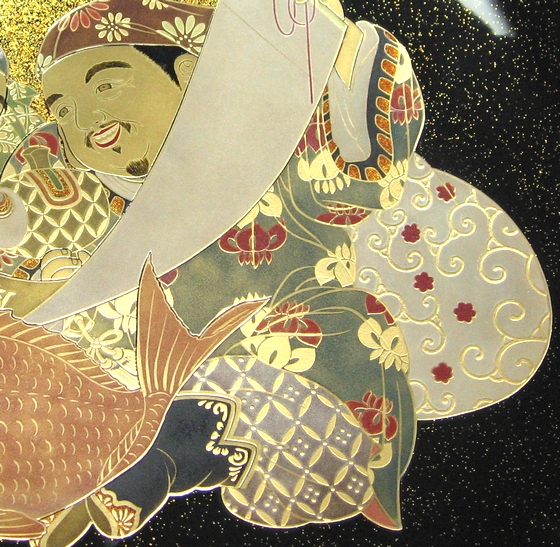 飾り皿・恵比寿大黒蒔絵（尺3）968,000円（税込） | 輪島塗の塗師屋