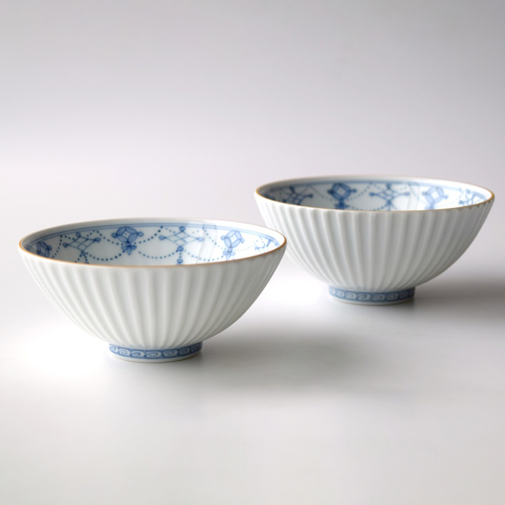 青華瓔珞文 夫婦茶碗（桐箱入）〈2個〉 有田焼 | 商品詳細 | 高島屋