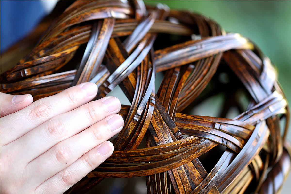 虎竹花籠 しぶき | 虎斑竹専門店 竹虎