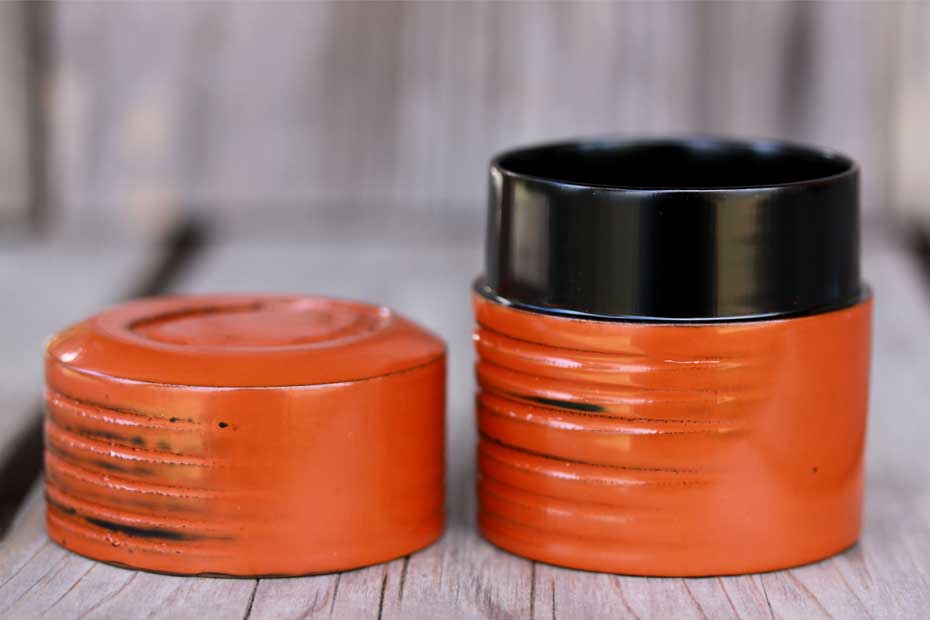 一点限り】 朱線引棗 | 虎斑竹専門店 竹虎