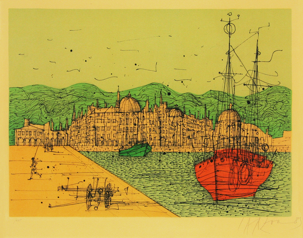 ジャン・カルズー 「港」 Jean Carzou - 創業36年 美術品販売 Gallery