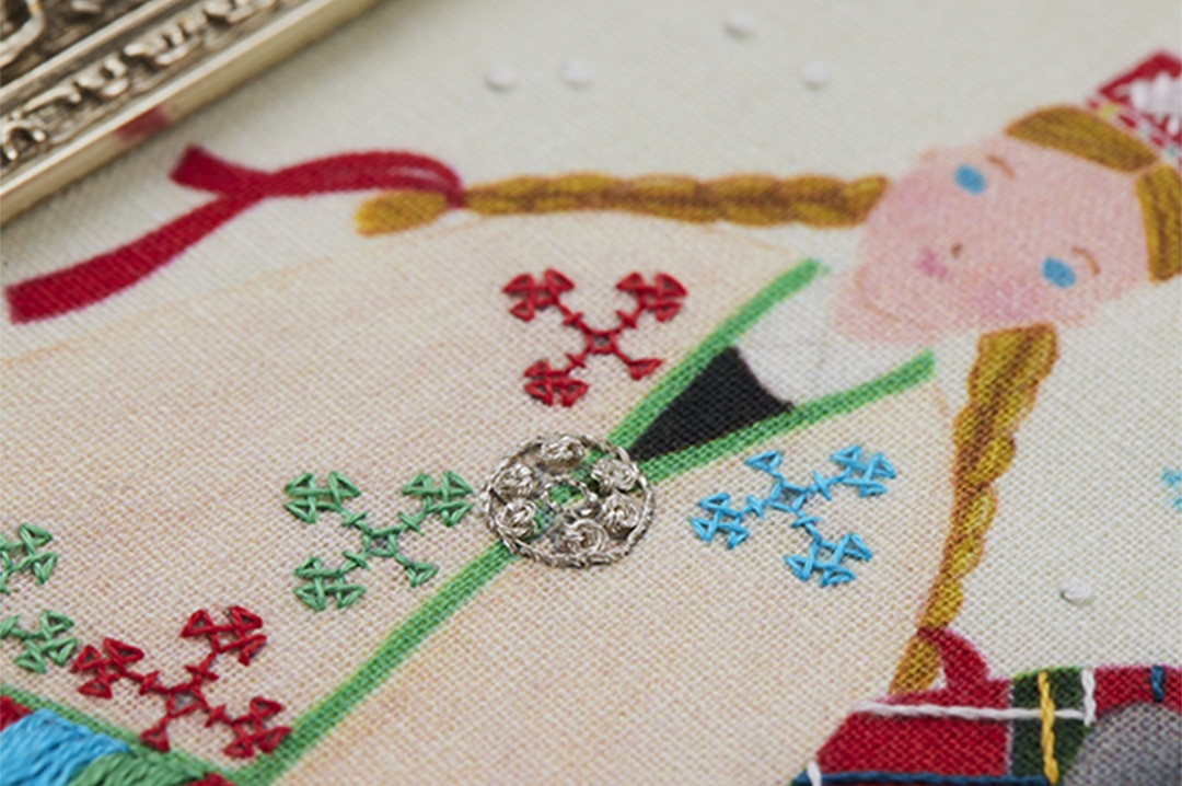 柏木リエさん×bitteさん 民族衣装の刺繍フレーム「ラトビア」: キット
