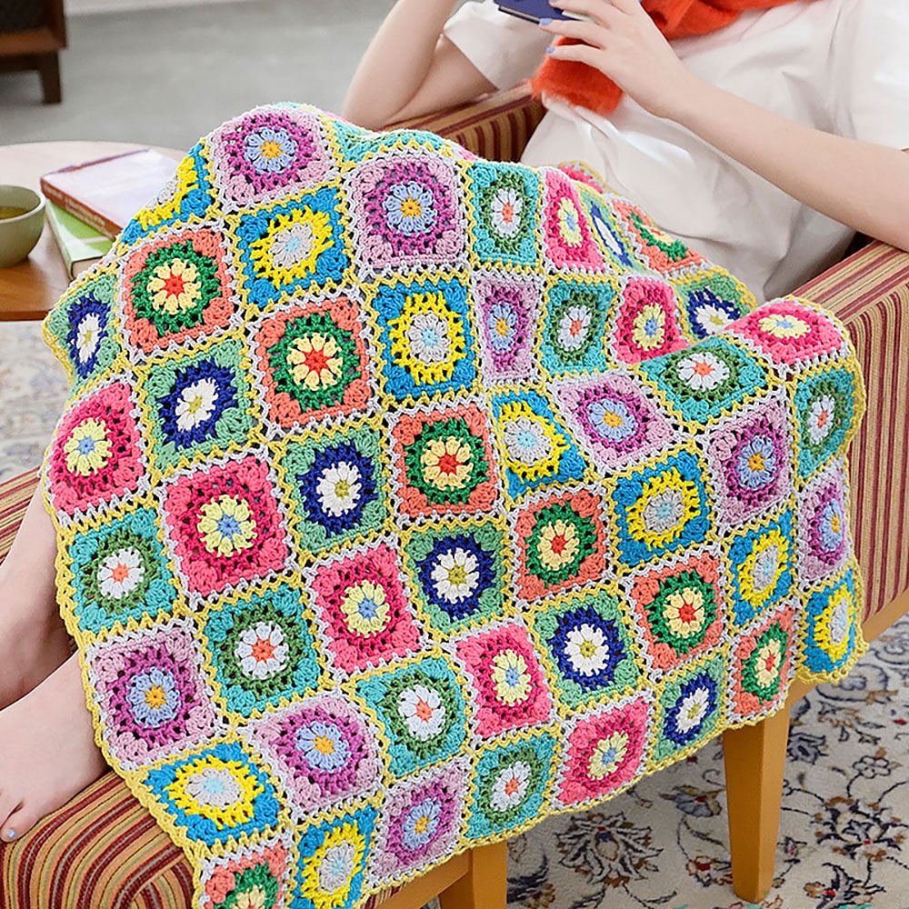 レシピ〉モチーフのカラフルブランケット: レシピ｜手づくりタウン by