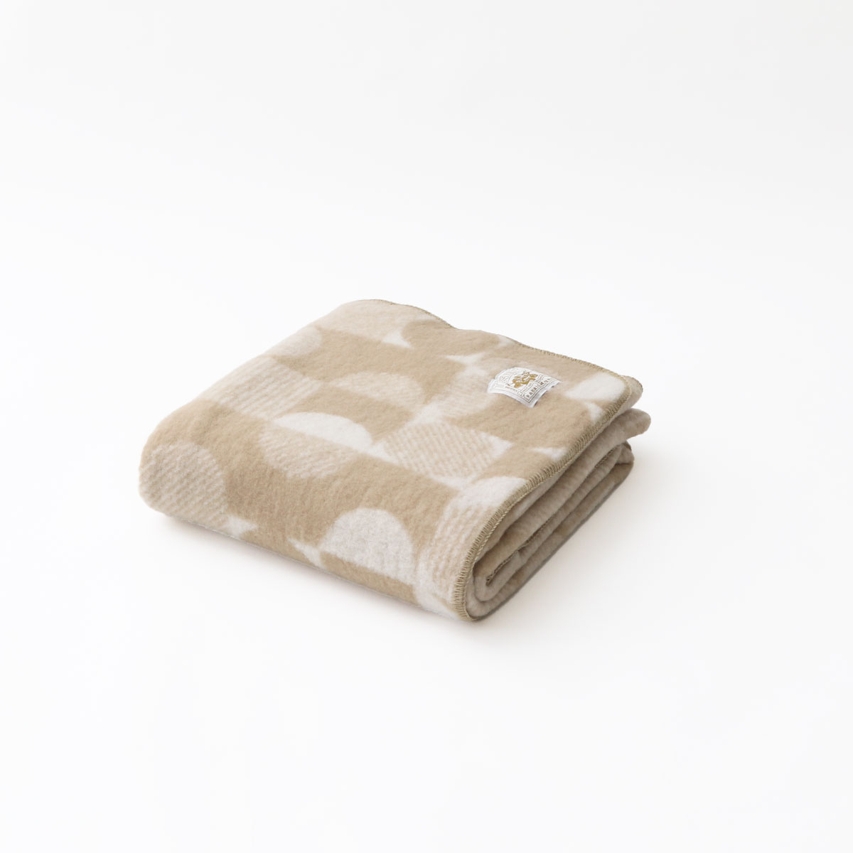 ウールラウンドスクエアハーフケット(FREE ベージュ): ベッドリネン