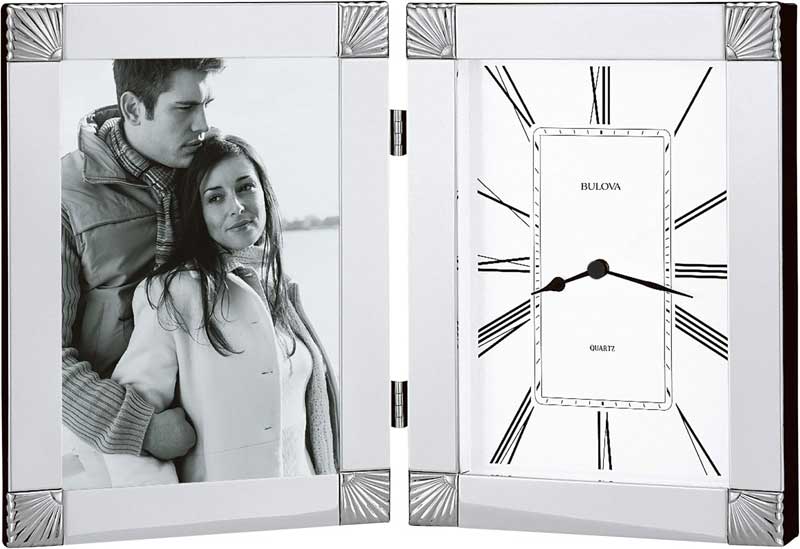 Bulova B1254 Ceremonial Photo Frame Clock - The Clock Depot