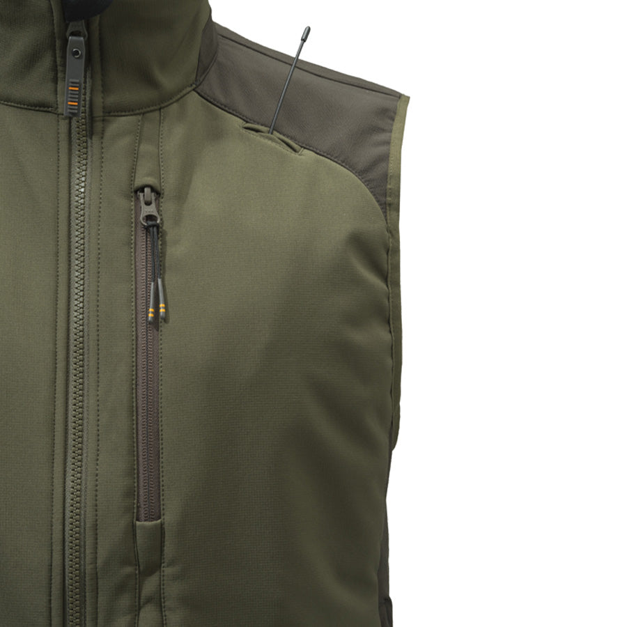Beretta Butte Softshell Vest Moss / Brown Bark | The Sporting Lodge