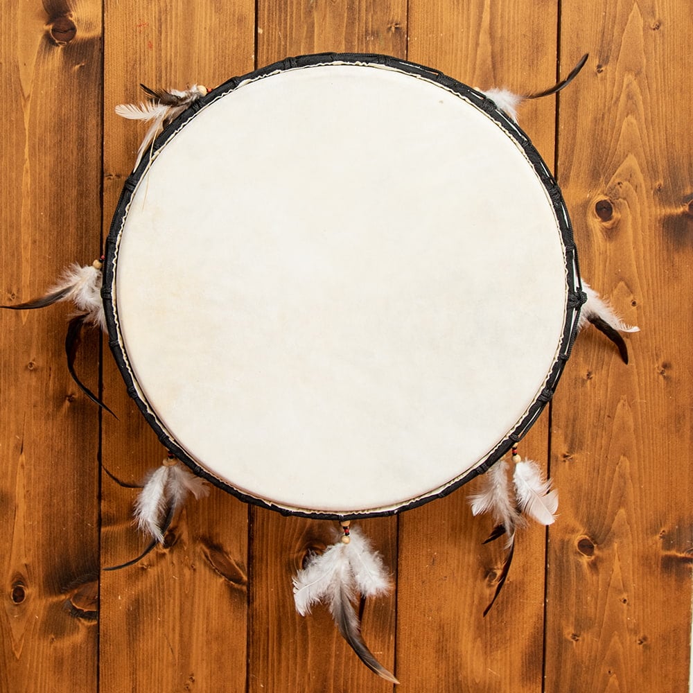 フェザーつきネイティブドラム - rebana 外径41cm程度 の通販[送料無料