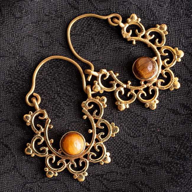 インドの伝統 天然石 曼荼羅ピアス の通販 - TIRAKITA.COM