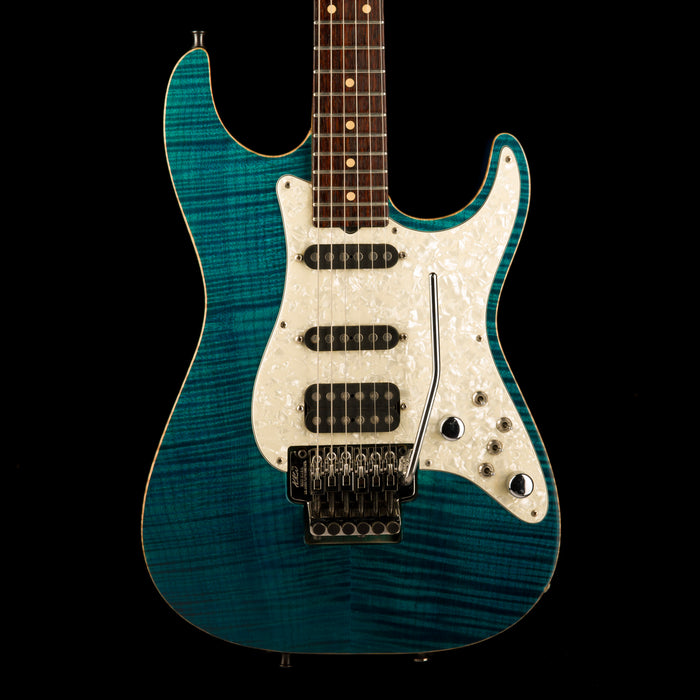 Pre Owned 1991 Tom Anderson Drop Top HSS Flametop Translucent Blue