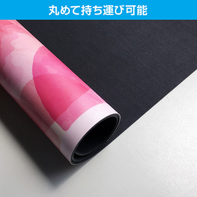 フロアサイン／路面表示】フロアラバーマット 土足厳禁 ホワイト W600