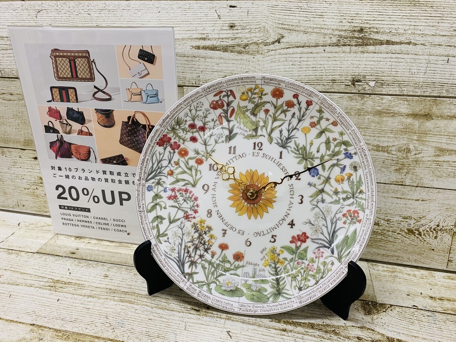 エレガントなNORITAKE（ノリタケ）リンネコレクション花時計買取入荷