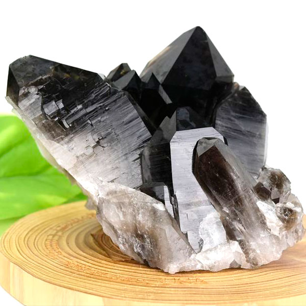 黒水晶（モリオン）クラスター 原石｜最強魔除け石｜アップストーン