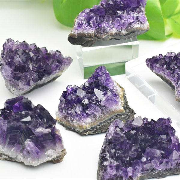 種類おまかせ アメジスト クラスター 原石（約70g～80g前後）｜紫水晶