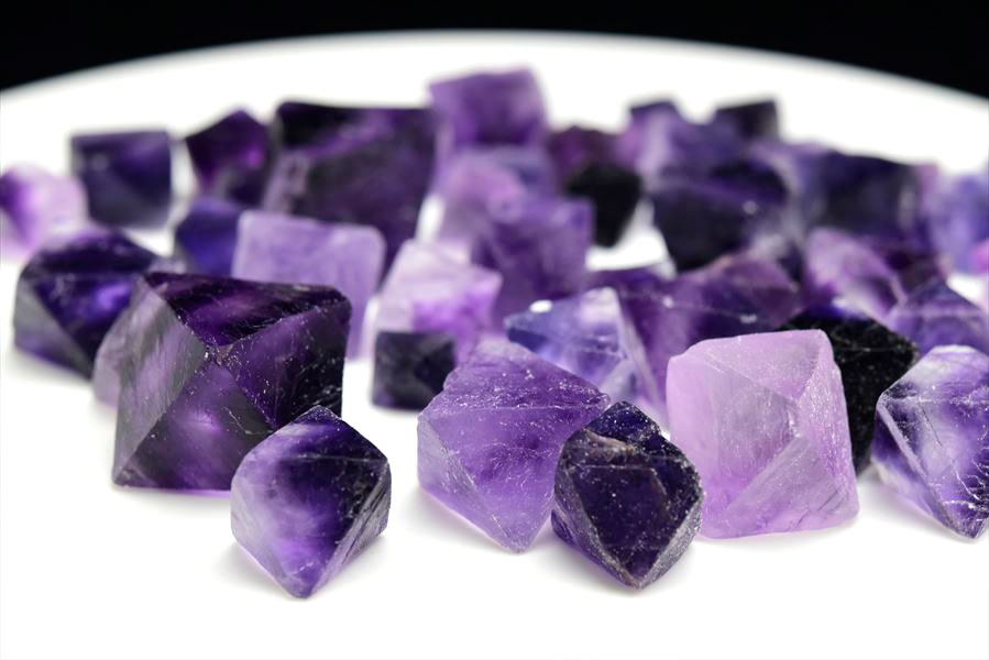 極上品質 パープルフローライト 八面体 約200g｜蛍石｜原石