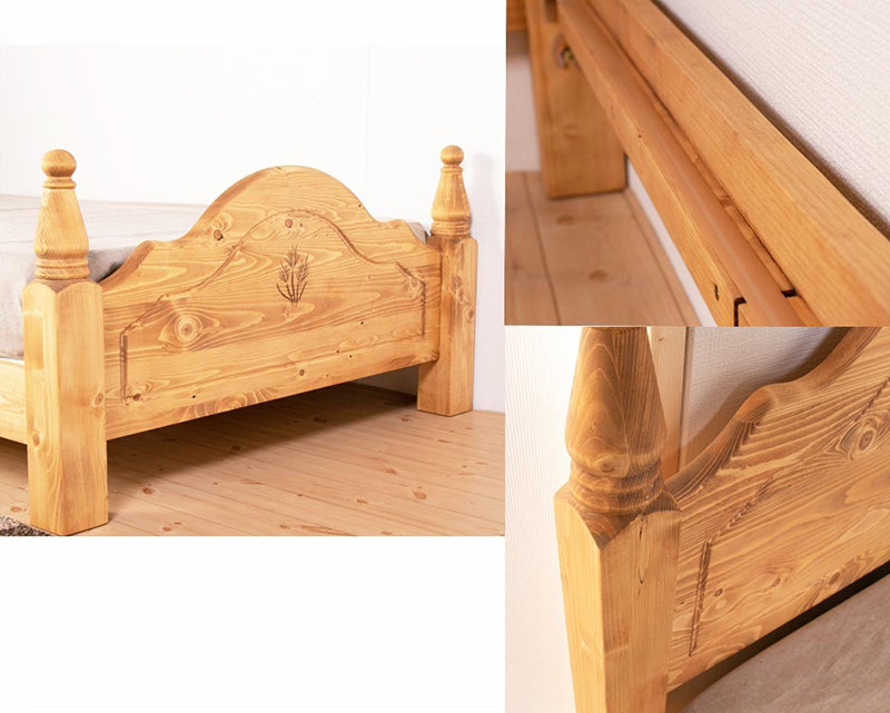 ベッドフレーム カントリー家具 パイン材【デンバー シングル】