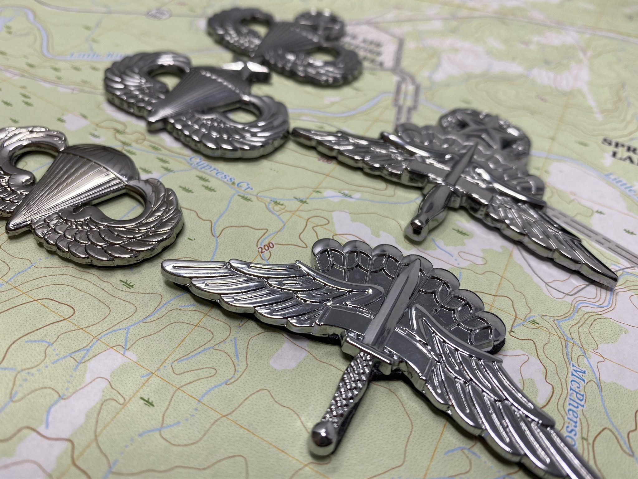 Military Free fall MFF (Basic) Car Badge with 3M Back - Excalibur