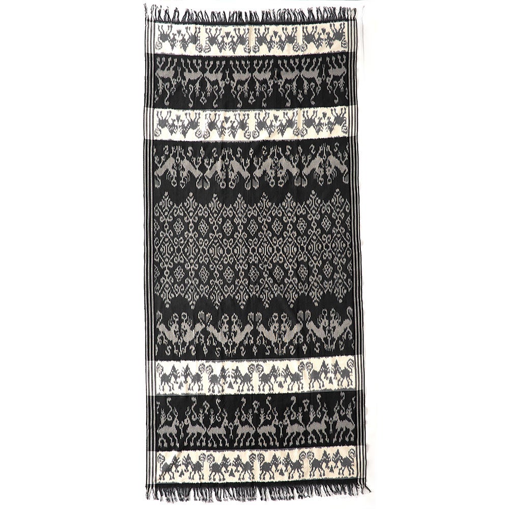 インドネシアの織物イカット 230×115㎝ ［ネイビー］ | インテリア雑貨