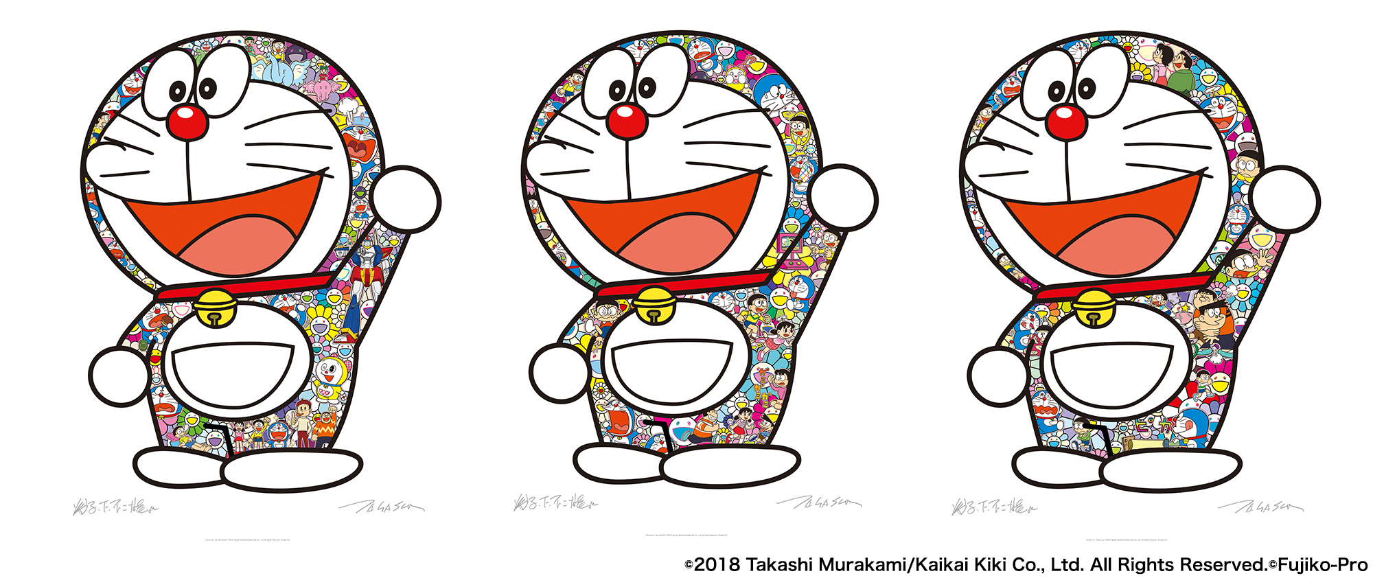 8月9日(日)10時より、村上隆 ドラえもんコラボポスター作品